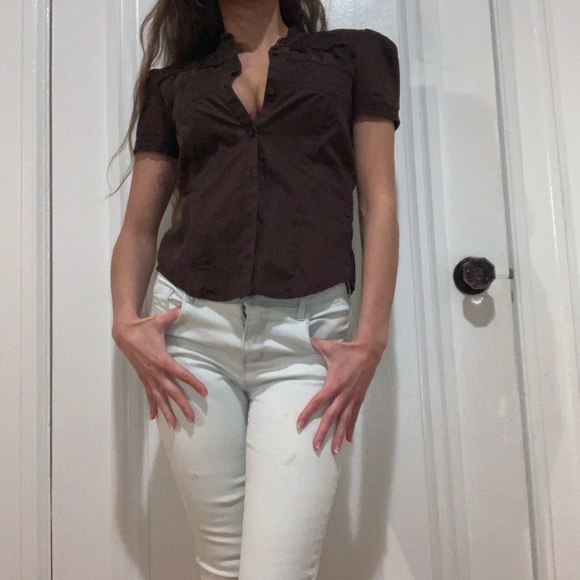 Vintage mex shirt, can be worn as a blouse with a tank underneath. - Picture 1 of 3